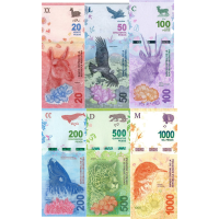 (499) ** PNew (P361,362,363A,364,365,366) Argentina - 20-1000 Pesos (6 Notes)